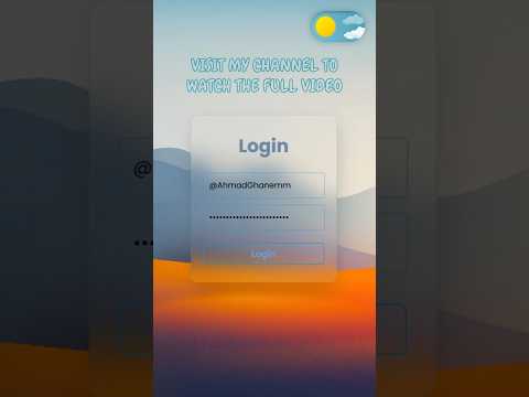 Watch Me Build a Simple Login Page with a Magic Dark/Light Mode!#coding #webdesign #webdevelopment