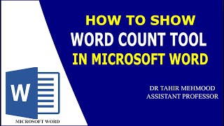 How to show Word Count in Microsoft Word 2016