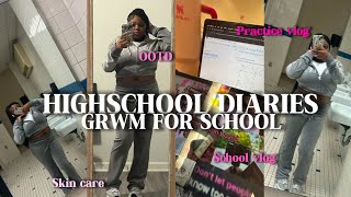 HIGHSCHOOL DIARIES 001🎀 | GRWM for school, skincare, ootd, mini school, study hall vlog…etc