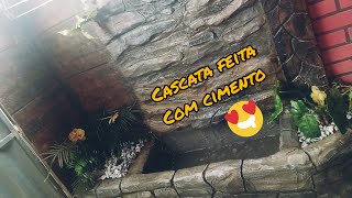 como fazer uma cascata com cimento