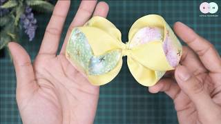 laço Magnífico Fita N9 | DIY Crafts - How to Make Simple \u0026 Easy Ribbon Bow For a Beginner #18