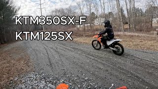 Spring Trail Riding 125SX 2 Stroke and 350SXF