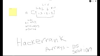 Hackerrank: Arrays - DS