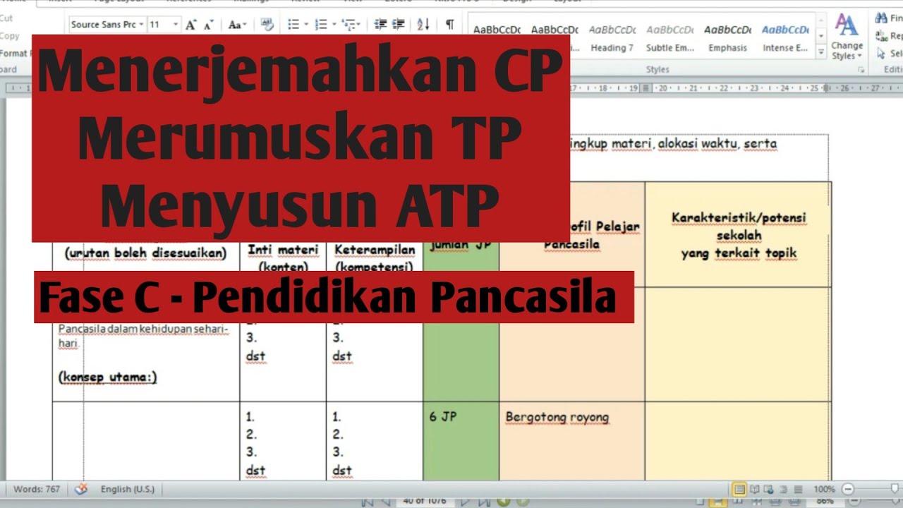 CARA MENYUSUN TP Dan ATP Dari CP Pada KURIKULUM MERDEKA - FASE C ...