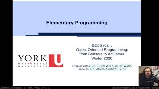 Class: Elementary Programming in Java -- General