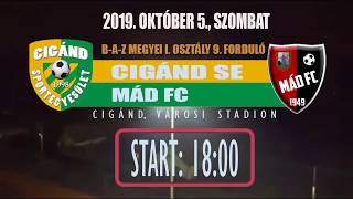 Cigánd SE - Mád FC l 2019-10-05 - PROMO