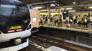 189系M52編成(国鉄特急色)回送列車 新宿駅発車 2014/07/20