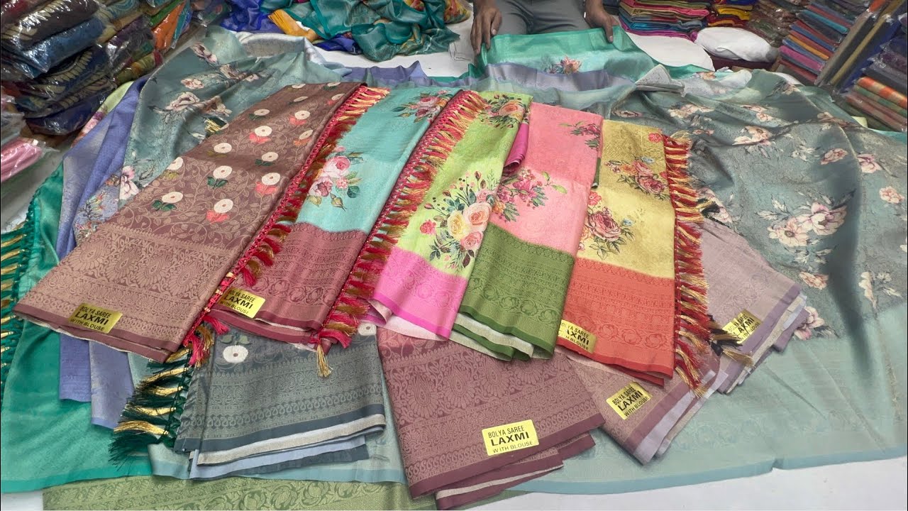 chickpet Bangalore wholesale soft silk Sarees||From 345/-||Single saree courier available
