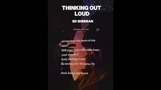 Thinking Out Loud Song by Ed Sheeran #lyrics #whatsappstatus #shorts