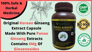 Original Korean Ginseng Extract Capsule | Red Korean Panax Ginseng Benefits | 100% Safe \u0026 Effective