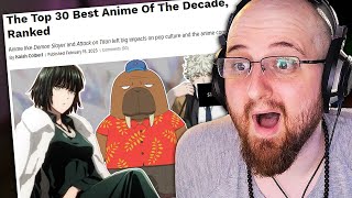 KOTAKU TRIED TO RATE THE TOP 30 ANIME OF THE DECADE | Tectone Reacts