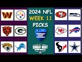 2024 NFL WEEK 11 GAME PICKS - FULL WEEK PREDICTIONS