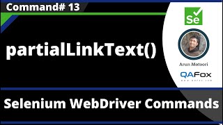 partialLinkText() Command - Selenium WebDriver