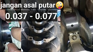 cara mengukur celah oli metal cranksaft 2kd#toyota #automobile #engineassembly#measurmen#2kd