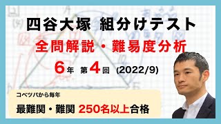 【優秀層〜苦手層まで役立つ】6年第4回四谷大塚公開組分けテスト 算数解説速報/2022年