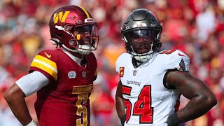 How Jayden Daniels \u0026 the Commanders will beat Baker Mayfield \u0026 the Bucs in the wild card round.