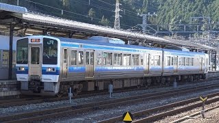 【4K】JR伯備線　普通列車213系電車　ｵｶC-10編成　新見駅発車