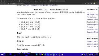 Two Sets solution CSES problem set solution