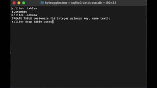 SQLite3 | Drop Table