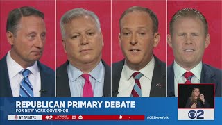 Republican primary debate for New York governor on CBS2