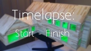Popsicle Stick House Timelapse: Start To Finish