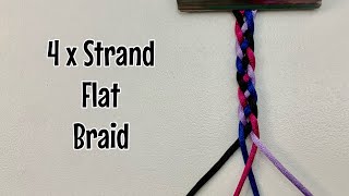 Four strand flat braid - simple and fast! 4 strand plait