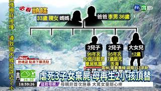 冷血父母下毒手 虐死3子女棄屍