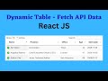 Fetch and Display Data Dynamically in React JS | Create dynamic table from JSON in React