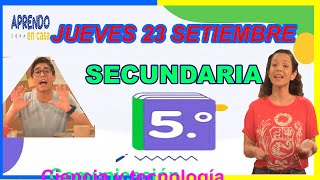 APRENDO EN CASA 5°  SECUNDARIA  JUEVES 23 DE SETIEMBRE - TV PERU