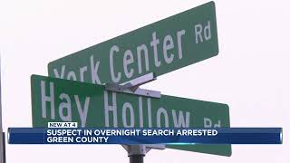 Suspect in Green Co. overnight search located, arrested