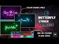 Butterfly Lyrics Color Change Animation Video editing | Alight motion edit | Node Video |