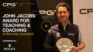 2021 CPG Annual Awards Supported by Rolex - John Jacobs Award for Teaching \u0026 Coaching