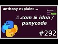 ☃.com and punycode / idna (beginner - intermediate) anthony explains #292