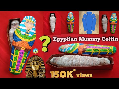 How do you make a mummy coffin out of cardboard?