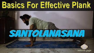 Basics to get effective core in Planks - Santolanasana