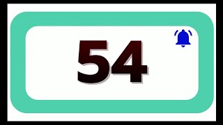 54 Seconds Countdown Timer With Sound Effect COLOR 4K HD 1080