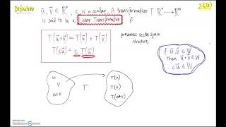 Linear Algebra Lecture 2.6: Linear Transformations