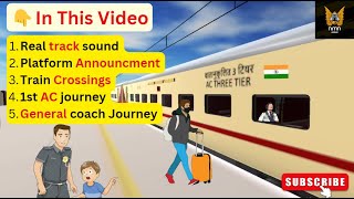 INDIAN TRAIN CROSSING 3D GAMEPLAY WITH REALISTIC SOUNDS 😍 || INDIAN TRAIN CROSSING 3D NEW UPDATE 🔥