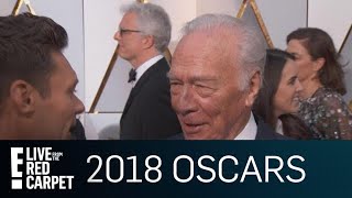 Christopher Plummer Says He "Loves Risk" at 2018 Oscars | E! Red Carpet & Award Shows