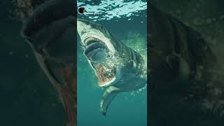 Megalodon Eats Great White Shark!!!