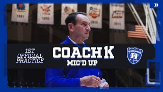 Coach K Mic'd Up | 2021-22 First Practice