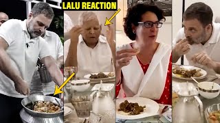 See Lalu Prasad Reaction🤣: Rahul Gandhi Cooking Mutton Curry At Lalu Prasad Yadav House | TD