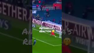Antonella's reaction after Messi's freekick vs Lille | Psg 4-3 Lille | #antonella | #messi | #shorts
