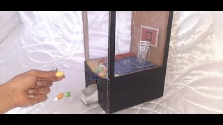 DIY Best Ever Toy Slam Dunk Double Bubble Mini Gumball Machine .  #cardboard   #craft