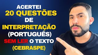 TÉCNICA para ACERTAR questões de INTERPRETAÇÃO de TEXTO (SEM ler o TEXTO)