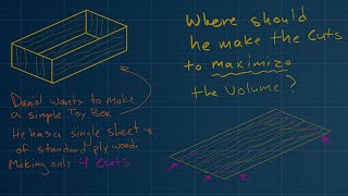 Building a Box with Maximum Volume - Optimization with Calculus