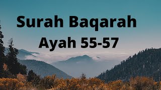 Surah Baqarah Ayah 55-57