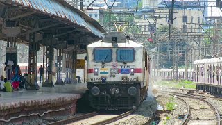 Excellent Twin Tone Honking By RPM WAP-7 Thrashes Thane With Mumbai Kakinada Express