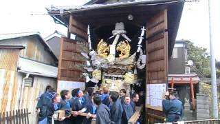 北条節句祭　宵宮　御旅町　屋台蔵　屋台蔵出し