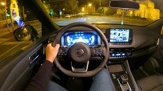 New Nissan QASHQAI 2022 - night POV test drive (PURE DRIVING) 158 HP mild-hybrid